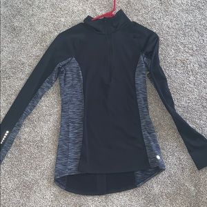 it’s athletic zip up black and grey